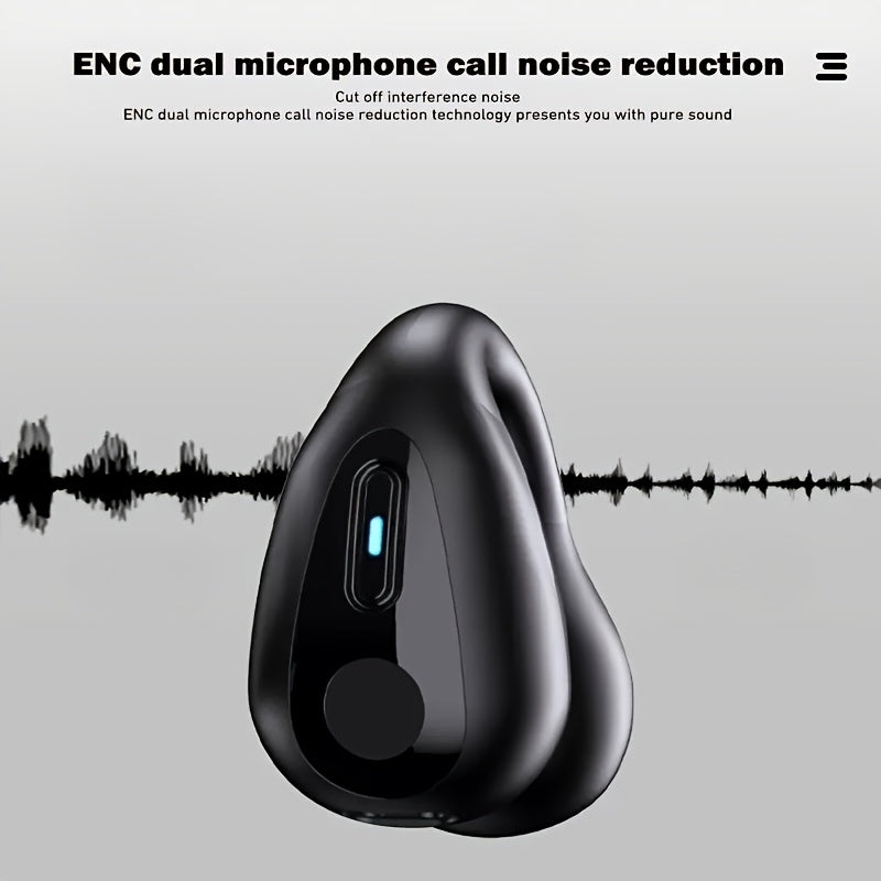 The New Ear-clip Wireless Headphones With Battery Level Display And Gaming Bass Are Suitable For Travel, Sports And School